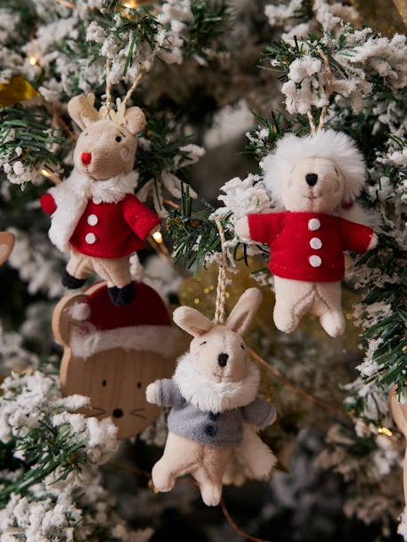 Pack of 3 Hanging Characters, Father Christmas's Friends red 