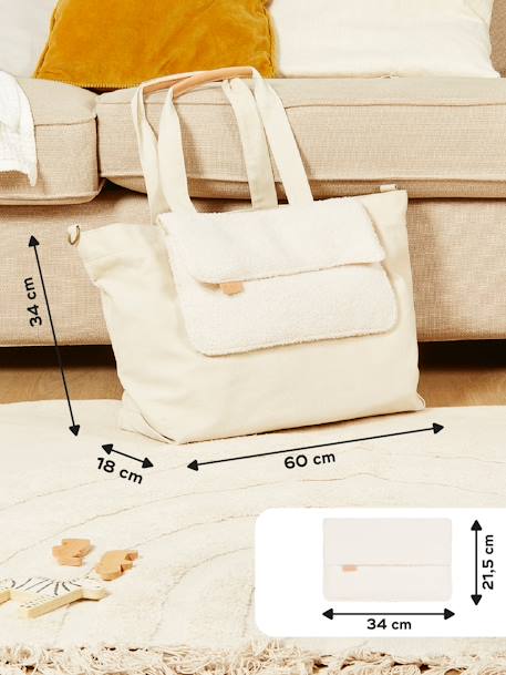 BABYMOOV tote bag beige+printed brown 