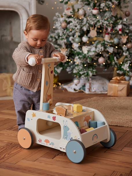 2-in-1 Push Walker in FSC® Wood, Forest Friends wood 