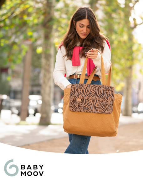 BABYMOOV tote bag beige+printed brown 