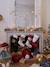 Christmas Garland in Wood with Gold-Coloured Moon & Stars gold 