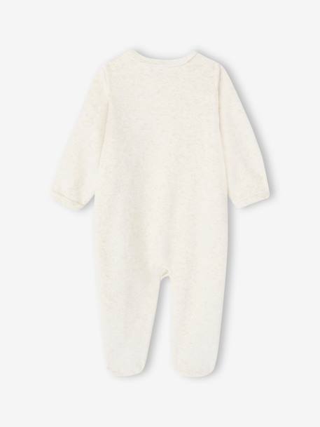 Pack of 2 Velour Sleepsuits for Babies night blue 