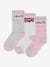 Pack of 3 pairs of regular cut Batwing socks LEVI'S KID'S black+navy blue+rose 