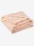 Blanket in Cotton Gauze & Faux Fur, Lovely Leo printed pink 