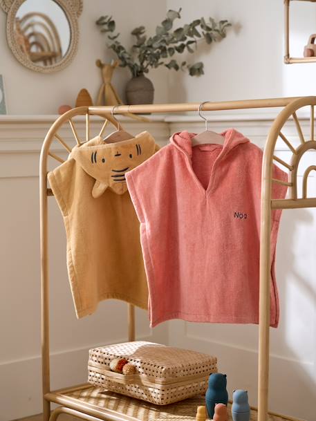 Bathing Poncho for Babies, Animal apricot+beige+ochre 