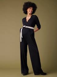 Wide Maternity & Nursing Special Jumpsuit, Reversible Belt, ENVIE DE FRAISE