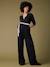 Wide Maternity & Nursing Special Jumpsuit, Reversible Belt, ENVIE DE FRAISE black 