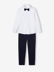 Boys-Sets-Christmas Special Shirt + Herringbone Trousers + Bow Tie Ensemble for Boys