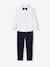 Christmas Special Shirt + Herringbone Trousers + Bow Tie Ensemble for Boys black 