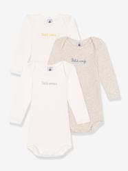 Pack of 3 Long Sleeve Bodysuits by Petit Bateau