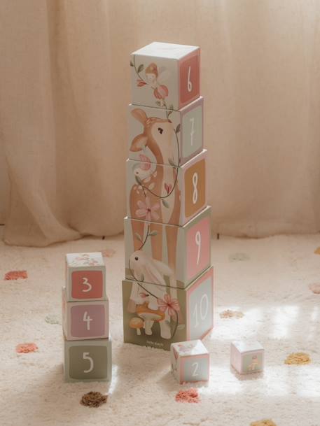 Cardboard stacking cubes - Fairy Garden LITTLE DUTCH rosy 