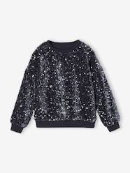 Girls-Cardigans, Jumpers & Sweatshirts-Sequinned Christmas Sweatshirt for Girls