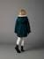 Coat with Hood for Girls emerald green+rosy 