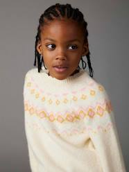 Girls-Cardigans, Jumpers & Sweatshirts-Jumpers-Jacquard Jumper for Girls