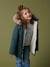 Glittery Parka Lined in Faux Fur, for Girls blush+emerald green 