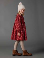 Girls-Dresses-Dress in Printed Corduroy for Girls