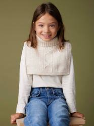 Girls-Cable Knit Neckerchief for Girls