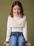 Cable Knit Neckerchief for Girls ecru 