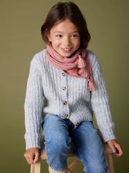 Girls-Cardigans, Jumpers & Sweatshirts-Cardigans-Loose-Fitting Soft Knit Cardigan for Girls