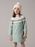 Jacquard Knit Dress for Girls grey green+night blue 