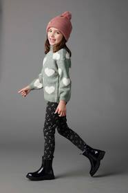 Girls-Leggings-Leggings Lined in Polar Fleece for Girls