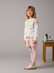 -Corduroy Shorts with Scalloped Pockets, for Girls