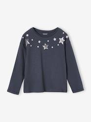 Girls-Christmas Special Top with Twinkling Stars for Girls