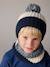 Colourblock Beanie + Snood + Gloves Set for Boys night blue 