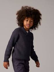 Boys-Cardigans, Jumpers & Sweatshirts-Jumper with Crossover High Neck, for Boys