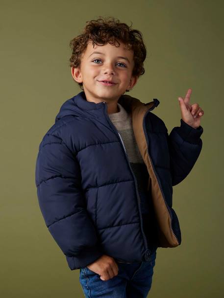 Parka with Reversible Hood, for Boys bronze 