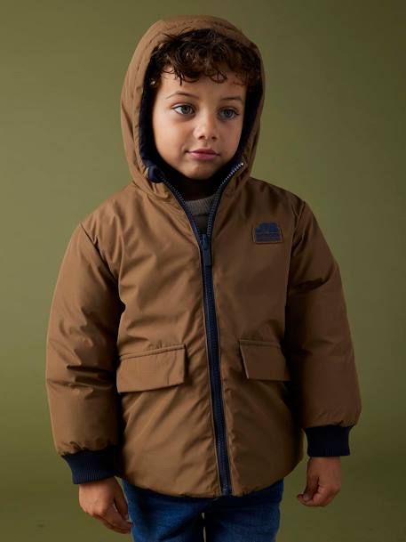 Parka with Reversible Hood, for Boys bronze 