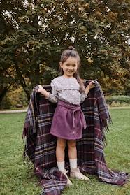 Girls-Skirts-"Paperbag" Style Skirt in Corduroy for Girls