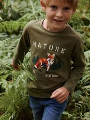 Boys-Tops-T-Shirts-Long Sleeve Fox T-Shirt for Boys