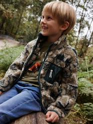 Boys-Cardigans, Jumpers & Sweatshirts-Polar Fleece Zip Jacket, Camo Print, for Boys