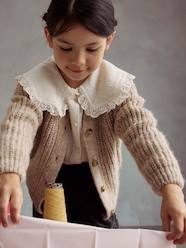 Girls-Cotton Gauze Shirt with Broderie Anglaise