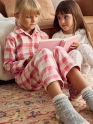 Girls-Nightwear-Pyjamas in Chequered Flannel for Girls