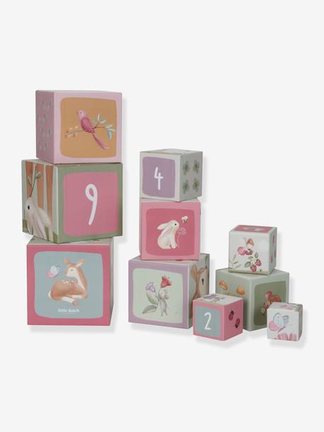 Cardboard stacking cubes - Fairy Garden LITTLE DUTCH rosy 