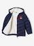 Hooded Ski Jacket, Sherpa Lining, for Boys navy blue 