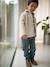 Corduroy Trousers, Easy to Slip On, for Boys fir green+slate blue 