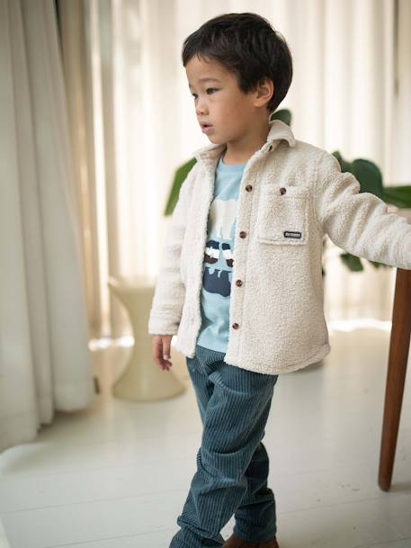 Sherpa Shirt for Boys ecru 