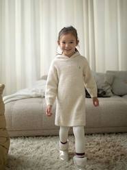 Girls-Dresses-Hooded Fancy Knit Dress for Girls