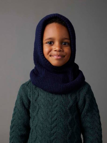 Rib Knit Beanie for Boys night blue 