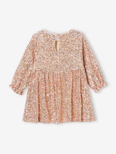 Occasion Wear Dress with Sequins for Babies gold 