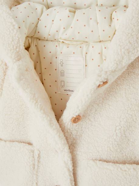 Sherpa Jacket with Hood, for Babies sandy beige 