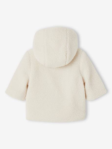 Sherpa Jacket with Hood, for Babies sandy beige 