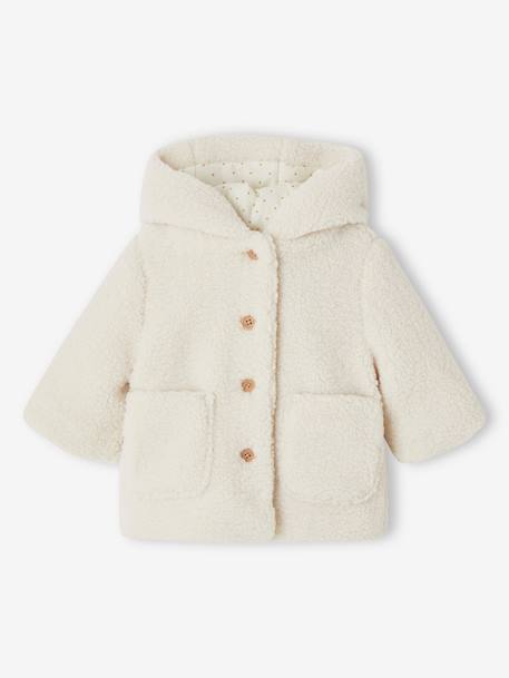 Sherpa Jacket with Hood, for Babies sandy beige 