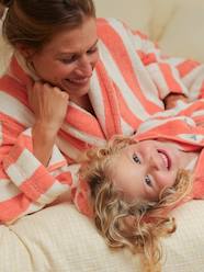 -Striped Bath Robe for Adults, TRANSAT, Family Capsule Collection, with Recycled Cotton