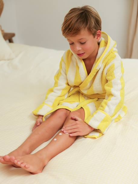 Striped Bathrobe for Children, Transat striped green+striped pink+striped violet+striped yellow 