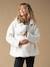 Progressive Zipped Sherpa Jacket with Baby Protector by ENVIE DE FRAISE ecru 