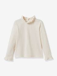 Girls-Tops-CYRILLUS turtleneck T-shirt